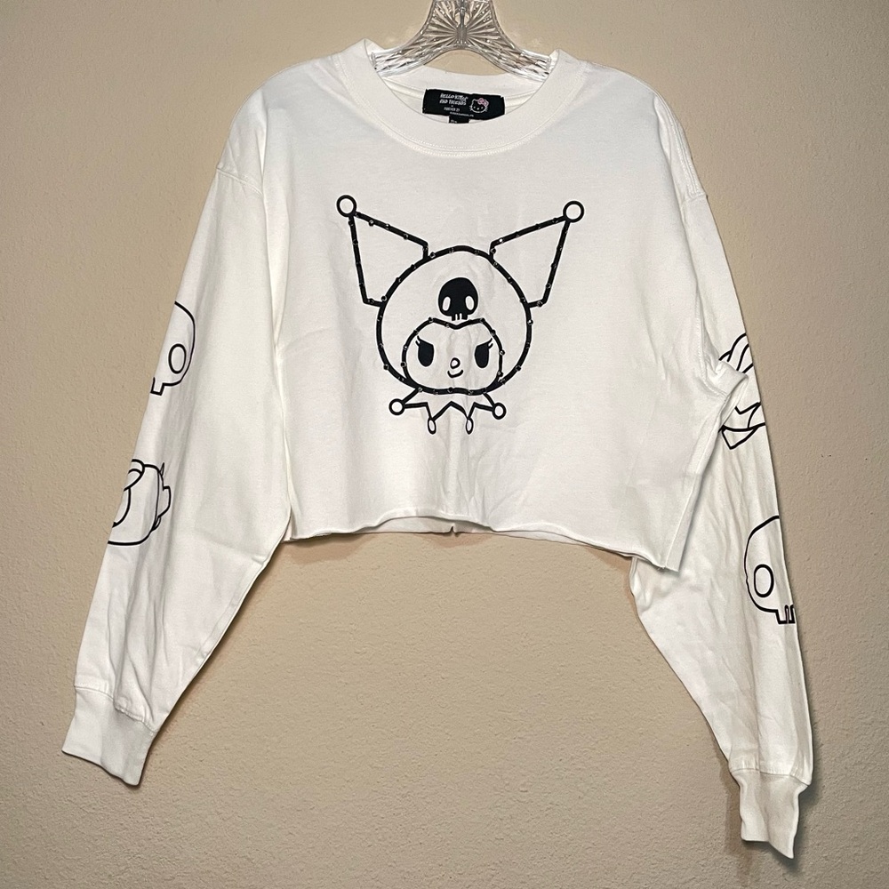 Hello Kitty And Friends X‎ Forever21 Graphic Long sleeve Crop Tee Size Medium